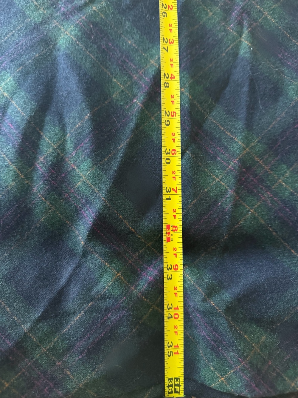 Boden Hayley Wool Blend Slip Skirt -Navy And Green Check - Picture 9 of 10